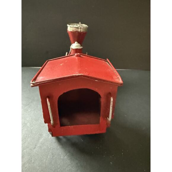 Metal Classic Locomotive Christmas Holiday Table Top Decor Model Train Red 10” - Picture 5 of 9